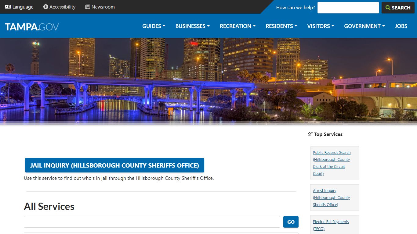 Jail Inquiry (Hillsborough County Sheriffs Office) | City of Tampa